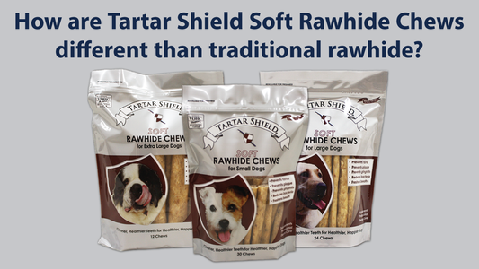 How are Tartar Shield Soft Rawhide Chews different than traditional rawhide?