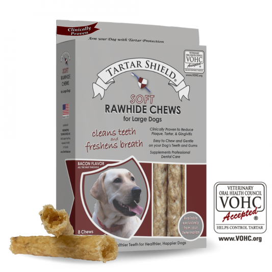 Soft Rawhide Chews for Large Dogs (8 ct)