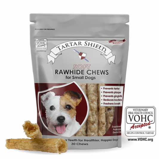 Tartar Shield Soft Rawhide Chews for Large Dogs 24 count